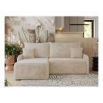 Narożnik ARPA L - strona lewa - kremowy, plusz