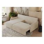 Narożnik ARPA L - strona lewa - kremowy, plusz