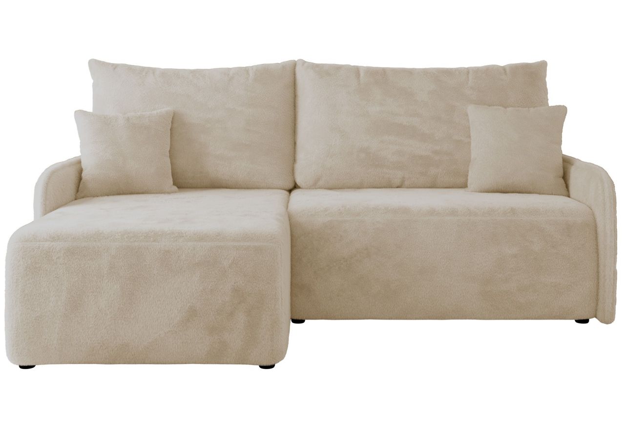 Narożnik ARPA L - strona lewa - kremowy, plusz