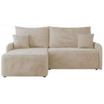 Narożnik ARPA L - strona lewa - kremowy, plusz