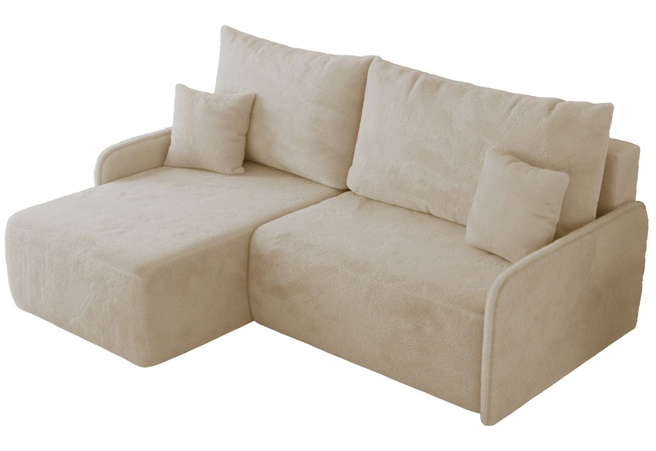 Narożnik ARPA L - strona lewa - kremowy, plusz