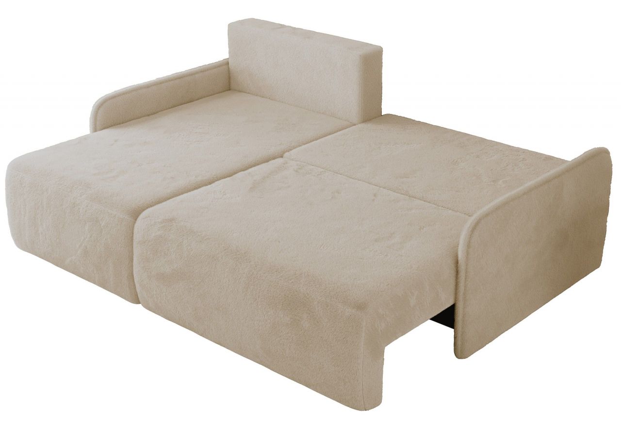 Narożnik ARPA L - strona lewa - kremowy, plusz