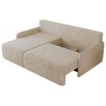 Narożnik ARPA L - strona lewa - kremowy, plusz