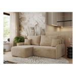 Narożnik ARPA L - strona lewa - beżowy, plusz