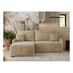 Narożnik ARPA L - strona lewa - beżowy, plusz