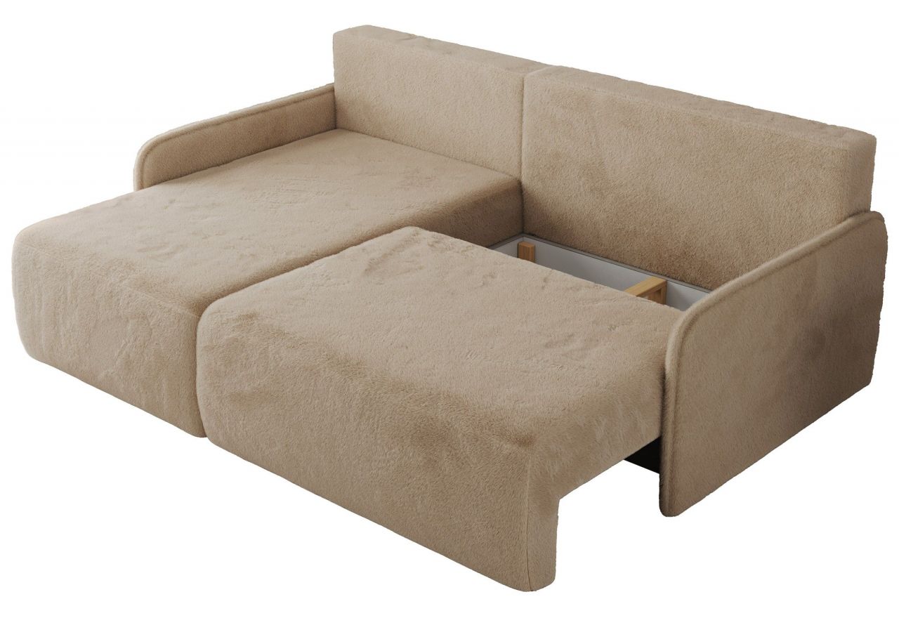 Narożnik ARPA L - strona lewa - beżowy, plusz