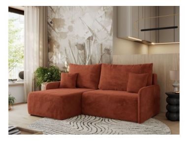 Narożnik ARPA L - strona lewa - pomarańczowy, plusz