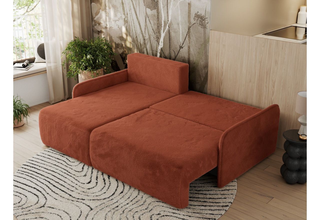 Narożnik ARPA L - strona lewa - pomarańczowy, plusz