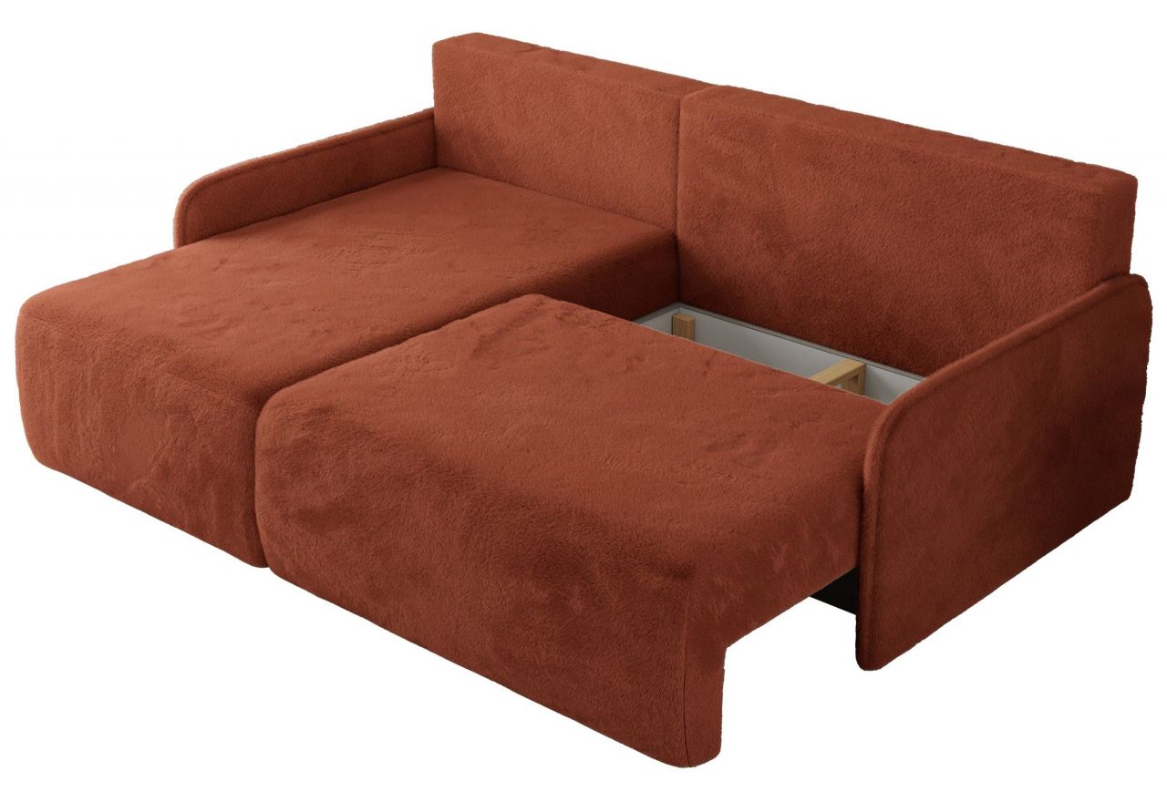 Narożnik ARPA L - strona lewa - pomarańczowy, plusz