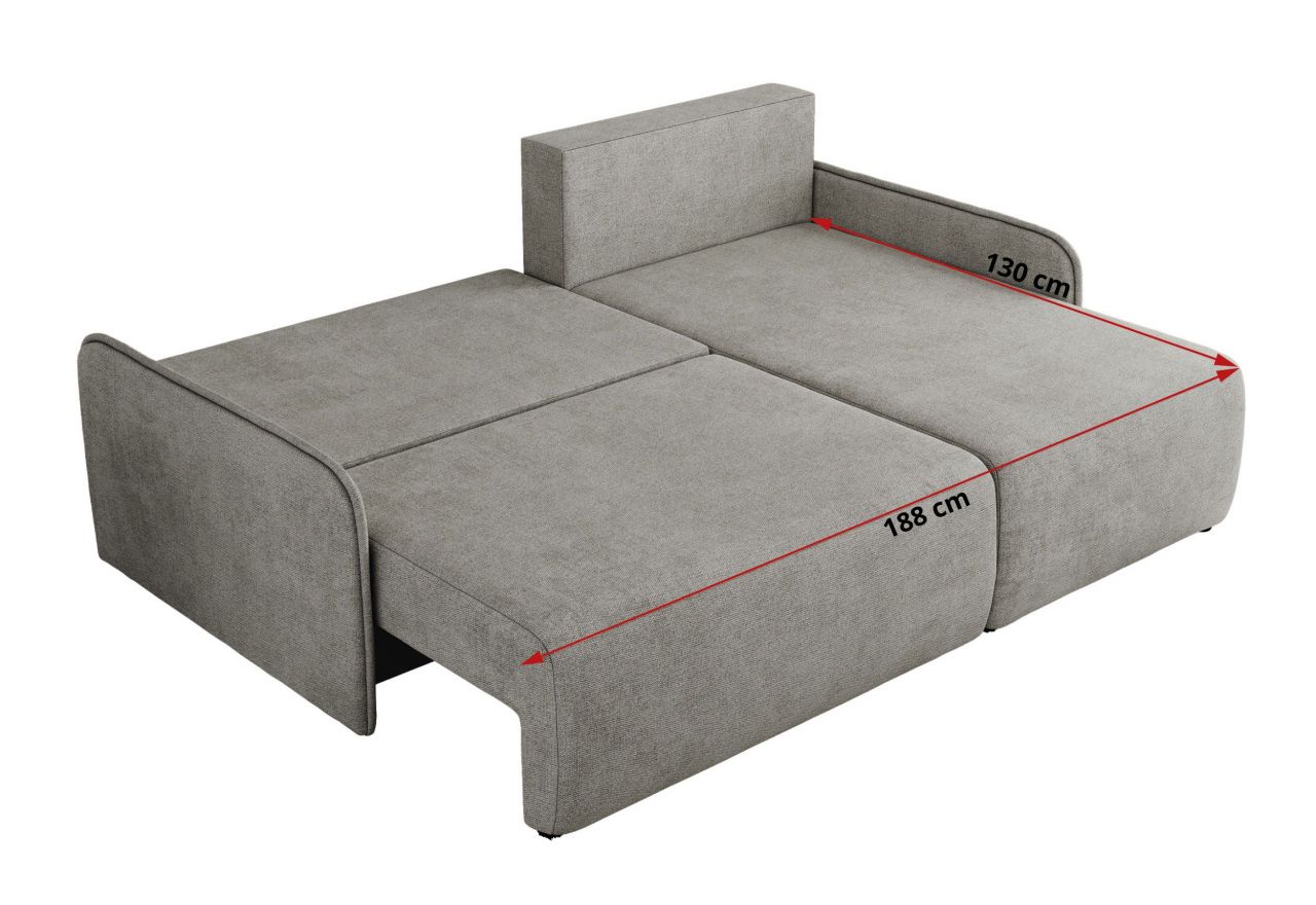 Narożnik ARPA L - strona lewa - jasnoszary, struktura