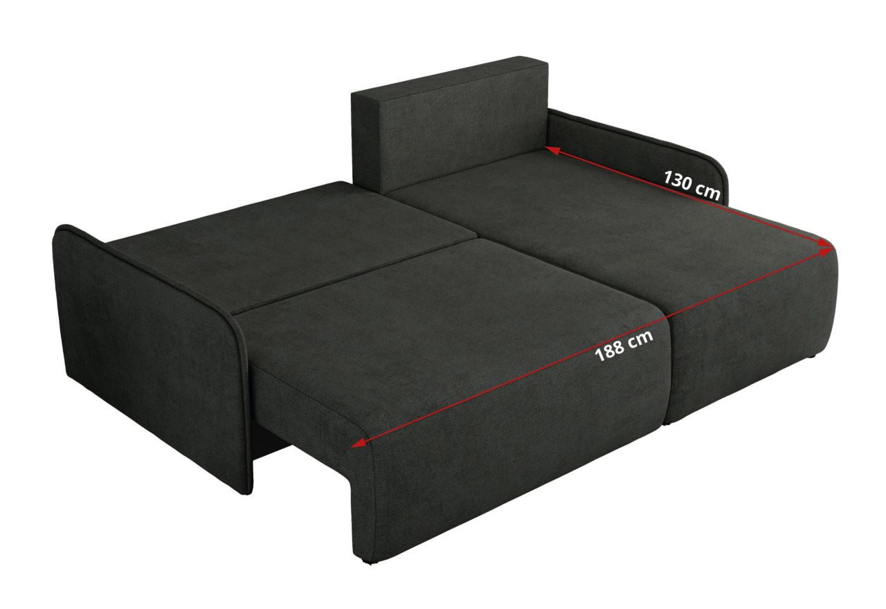 Narożnik ARPA L - strona lewa - ciemnoszary, struktura