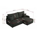 Narożnik ARPA L - strona lewa - ciemnoszary, struktura