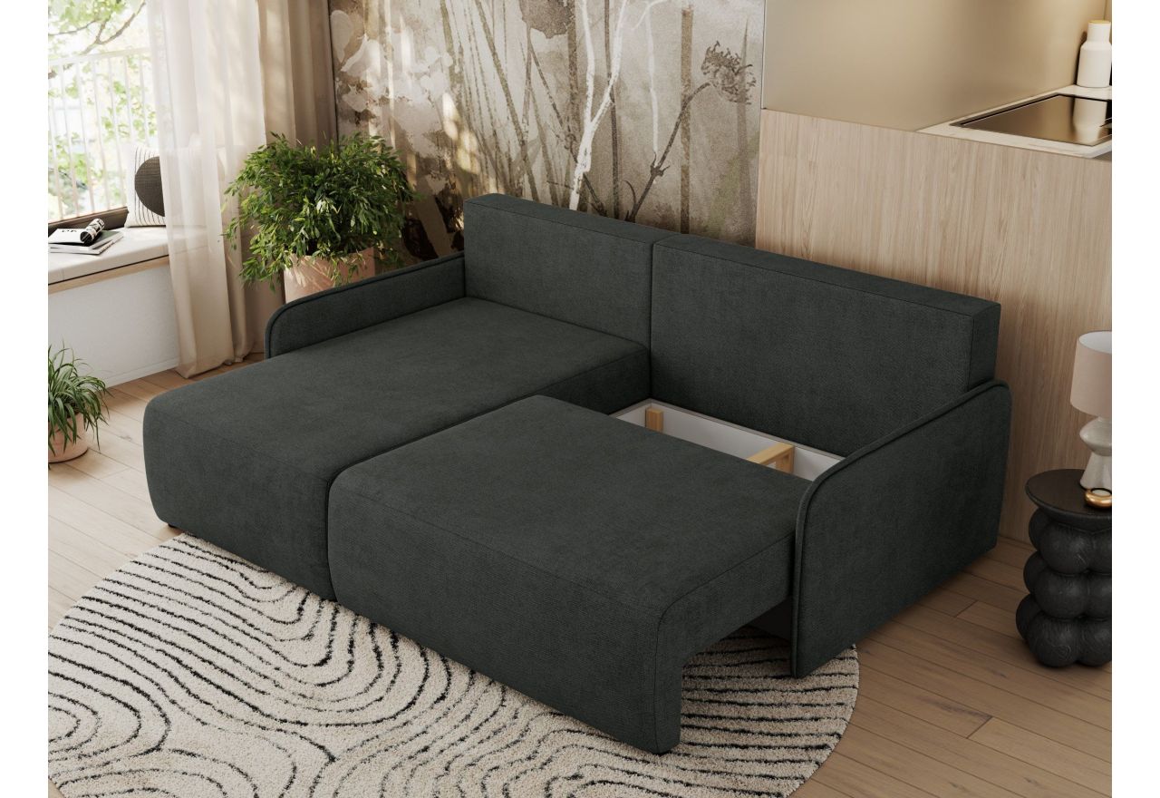 Narożnik ARPA L - strona lewa - ciemnoszary, struktura