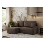 Narożnik ARPA L - strona lewa - brązowy, welwet