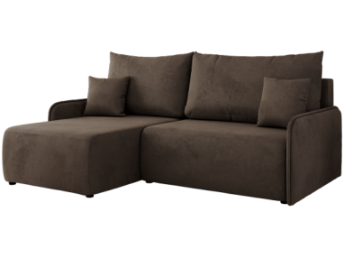 Narożnik ARPA L - strona lewa - brązowy, welwet