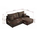 Narożnik ARPA L - strona lewa - brązowy, welwet