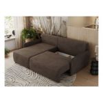 Narożnik ARPA L - strona lewa - brązowy, welwet