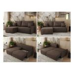 Narożnik ARPA L - strona lewa - brązowy, welwet