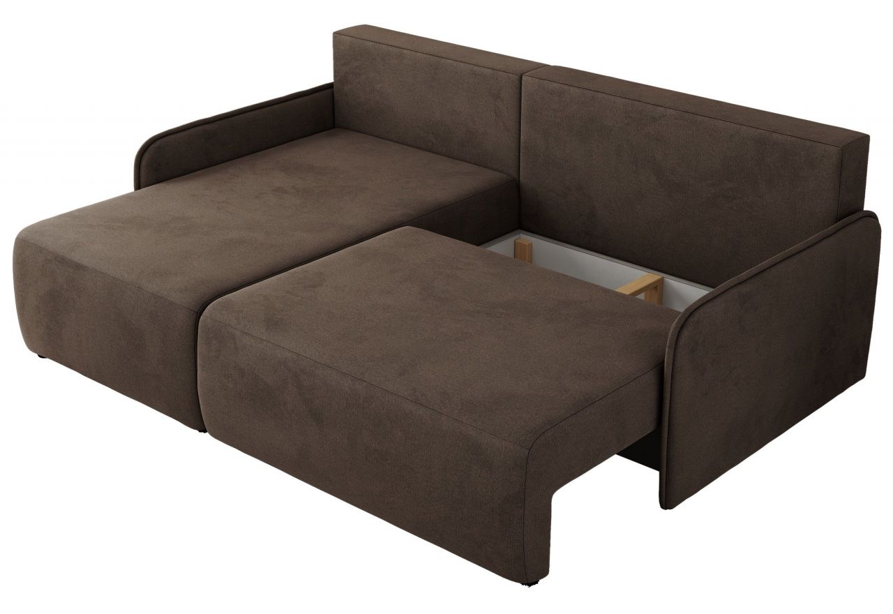 Narożnik ARPA L - strona lewa - brązowy, welwet