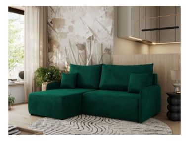 Narożnik ARPA L - strona lewa - ciemnozielony, welwet