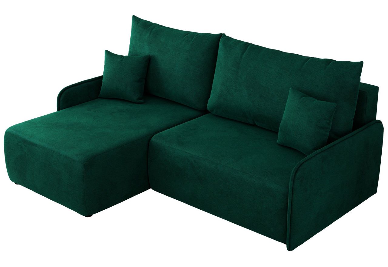 Narożnik ARPA L - strona lewa - ciemnozielony, welwet