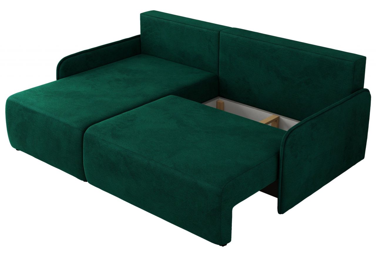 Narożnik ARPA L - strona lewa - ciemnozielony, welwet