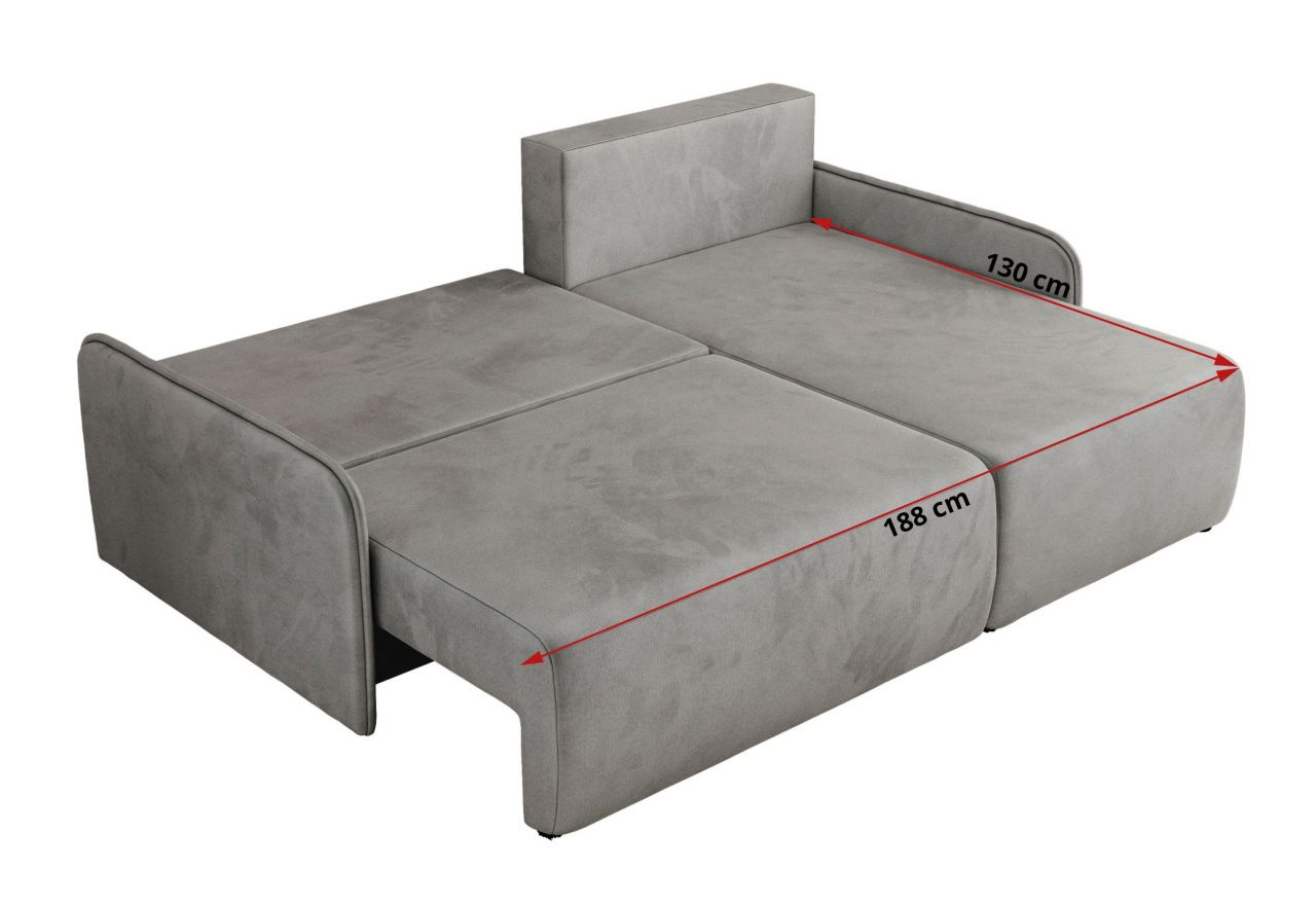 Narożnik ARPA L - strona lewa - jasnoszary, welwet