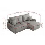 Narożnik ARPA L - strona lewa - jasnoszary, welwet