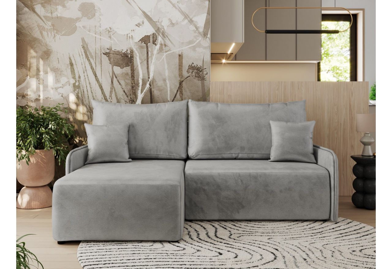 Narożnik ARPA L - strona lewa - jasnoszary, welwet