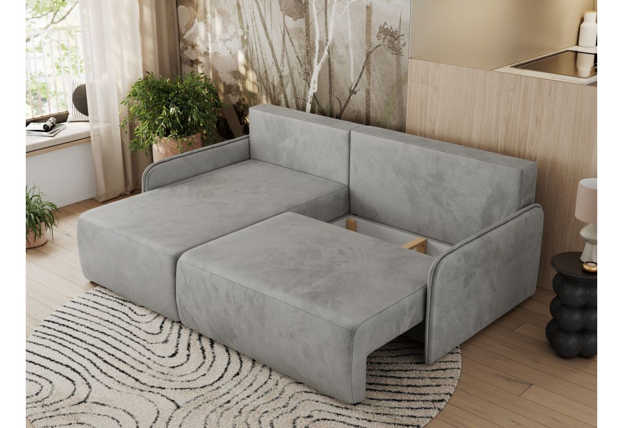 Narożnik ARPA L - strona lewa - jasnoszary, welwet