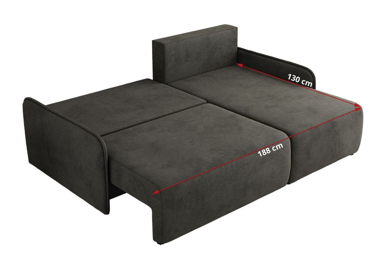 Narożnik ARPA L - strona lewa - ciemnoszary, welwet