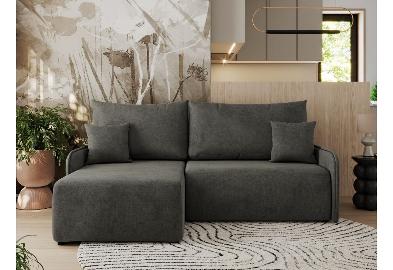 Narożnik ARPA L - strona lewa - ciemnoszary, welwet