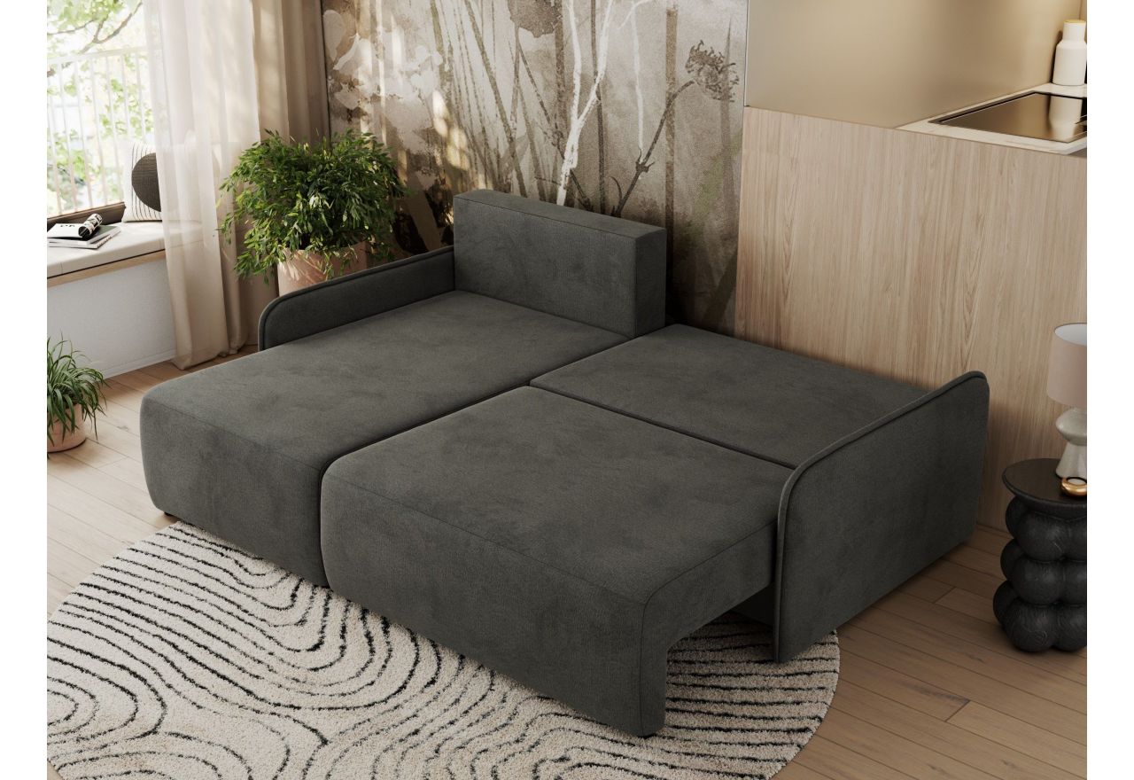 Narożnik ARPA L - strona lewa - ciemnoszary, welwet