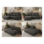 Narożnik ARPA L - strona lewa - ciemnoszary, welwet