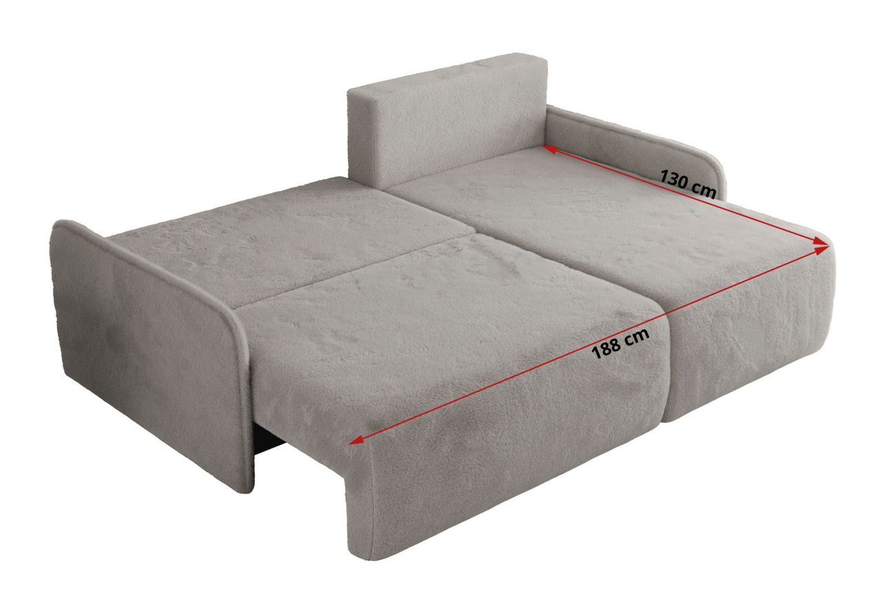 Narożnik ARPA L - strona prawa - jasnoszary, plusz