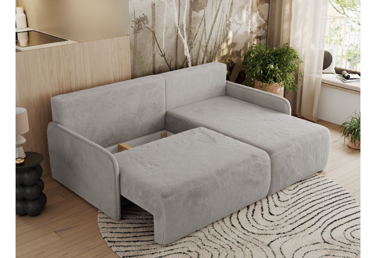 Narożnik ARPA L - strona prawa - jasnoszary, plusz