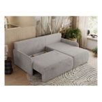 Narożnik ARPA L - strona prawa - jasnoszary, plusz