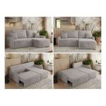 Narożnik ARPA L - strona prawa - jasnoszary, plusz