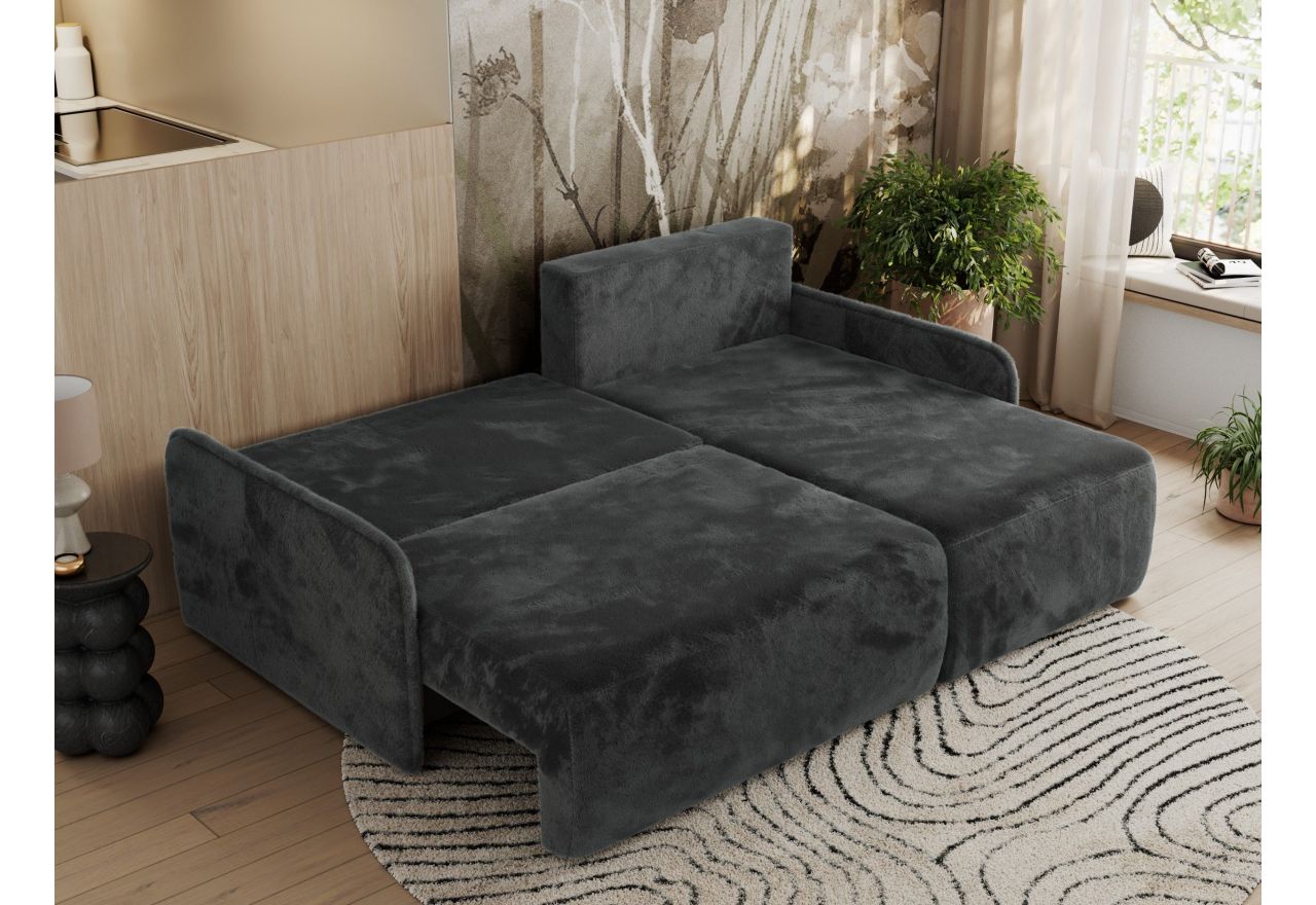 Narożnik ARPA L - strona prawa - ciemnoszary, plusz