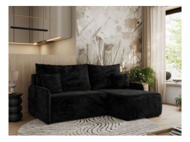 Narożnik ARPA L - strona prawa - czarny, plusz