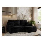 Narożnik ARPA L - strona prawa - czarny, plusz