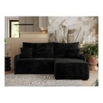 Narożnik ARPA L - strona prawa - czarny, plusz