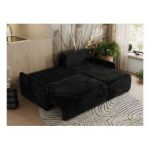 Narożnik ARPA L - strona prawa - czarny, plusz