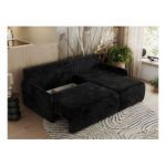 Narożnik ARPA L - strona prawa - czarny, plusz