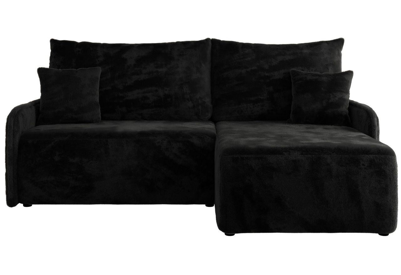 Narożnik ARPA L - strona prawa - czarny, plusz