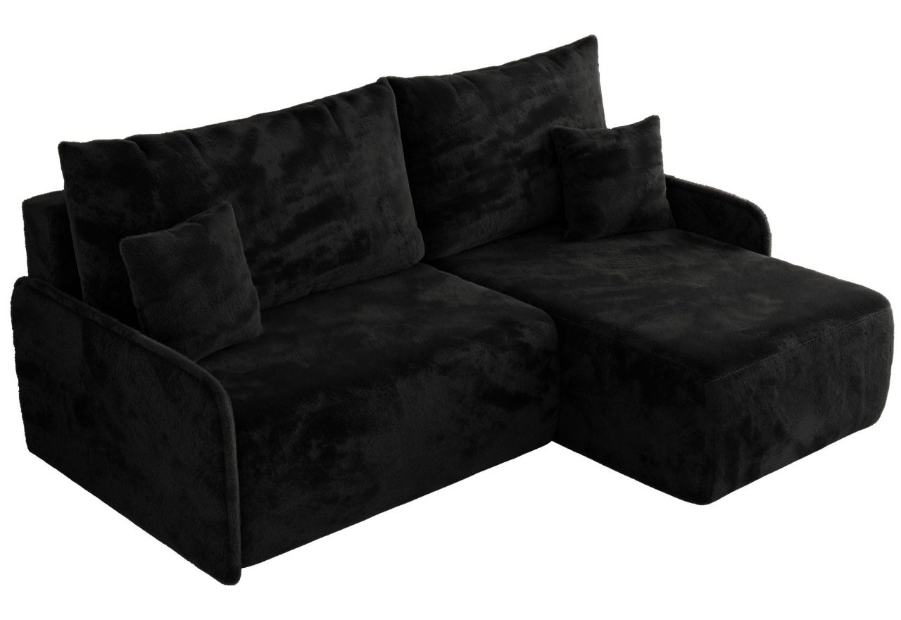 Narożnik ARPA L - strona prawa - czarny, plusz