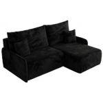 Narożnik ARPA L - strona prawa - czarny, plusz