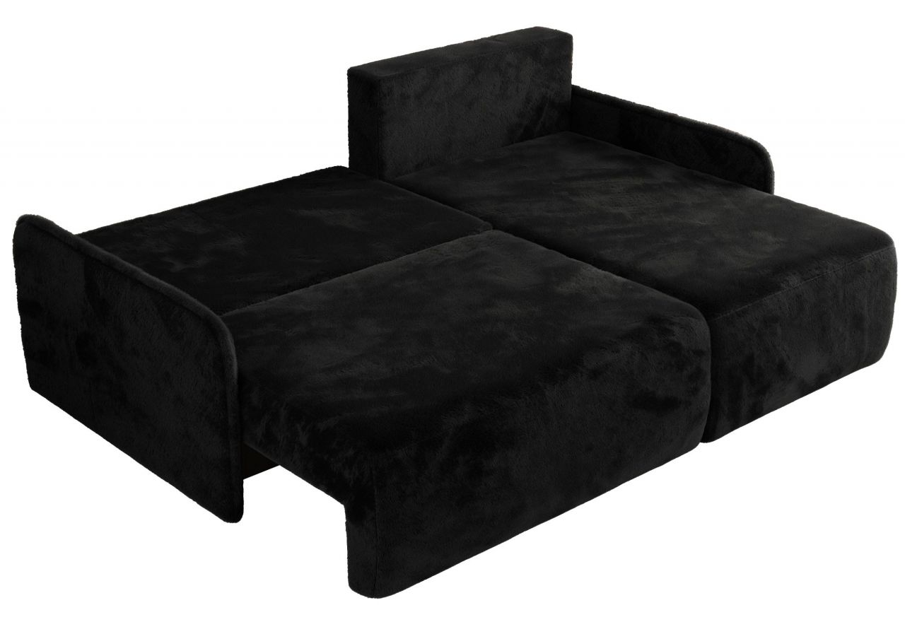 Narożnik ARPA L - strona prawa - czarny, plusz