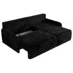 Narożnik ARPA L - strona prawa - czarny, plusz