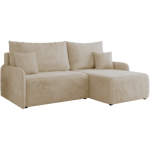 Narożnik ARPA L - strona prawa - kremowy, plusz